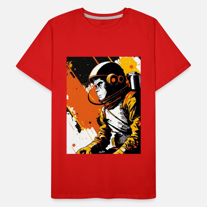 Affen-Astronaut Männer Premium Bio T-Shirt