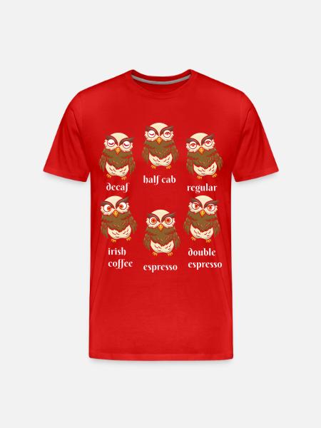 Bird Watching Caffeine Drinkers - Men's Premium Organic T-Shirt - red