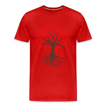 Marriage proposal Tree of Love Life - Men's Premium Organic T-Shirt - red - Front - Damien (186cm)