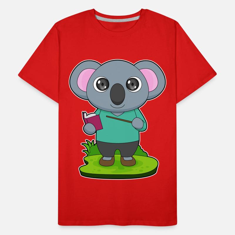 Koala Teacher Pointer Men's Premium Organic T-Shirt