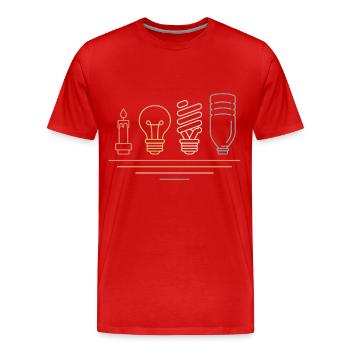 Etudiant en génie électrique, - T-shirt bio Premium Homme - rouge - Devant - Damien (186cm)