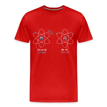 Formule scientifique de la physique quantique - T-shirt bio Premium Homme - rouge - Devant - Damien (186cm)