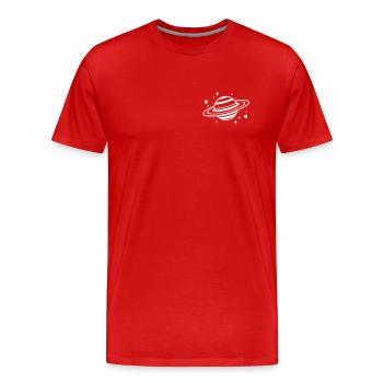 Space exploration Rocker ship Moon - Men's Premium Organic T-Shirt - red - Front - Damien (186cm)