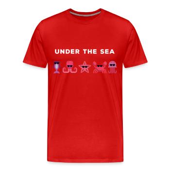 L’avenir des animaux aquatiques - T-shirt bio Premium Homme - rouge - Devant - Damien (186cm)