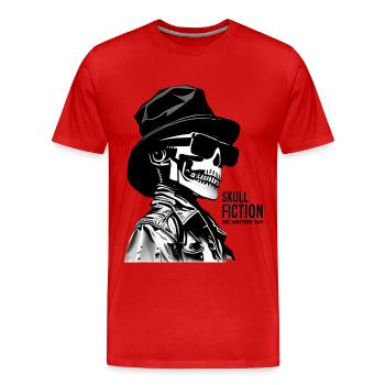 Crâne Fiction Crâne Art - T-shirt bio Premium Homme - rouge - Devant - Damien (186cm)