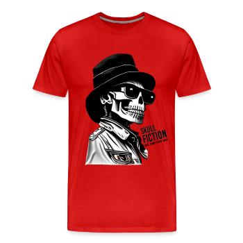 Crâne Fiction Crâne Crâne Cadeau - T-shirt bio Premium Homme - rouge - Devant - Damien (186cm)