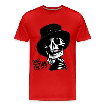 Totenkopf Skull Fiction Totenschädel - T-shirt bio Premium Homme - rouge - Devant - Damien (186cm)