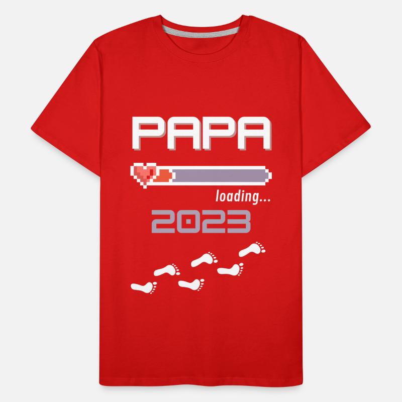 Papa 2023 loading... Männer Premium Bio T-Shirt