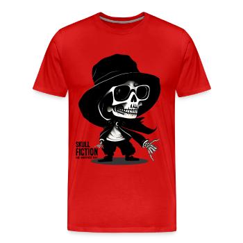 Totenkopf Crâne Fiction Totenschädel - T-shirt bio Premium Homme - rouge - Devant - Damien (186cm)