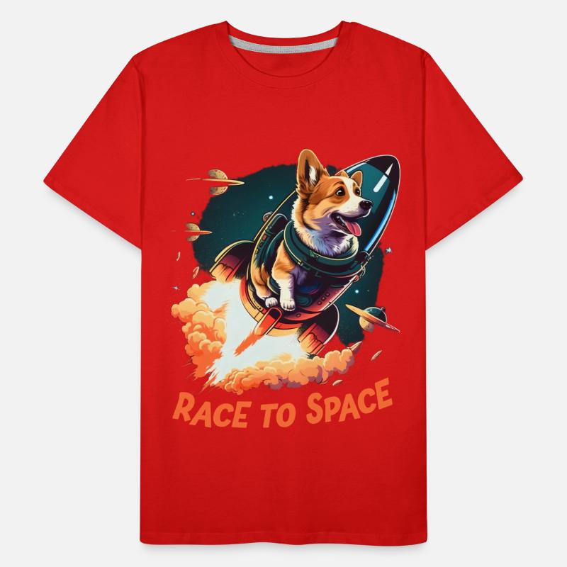 SpaceDog Dog Lovers Conception d’espace T-shirt bio Premium Homme