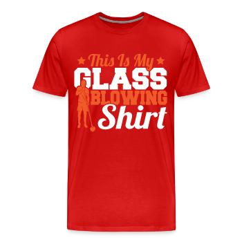 Ceci est ma chemise souffleur de verre souffleurs de verre souffleurs de verre - T-shirt bio Premium Homme - rouge - Devant - Damien (186cm)