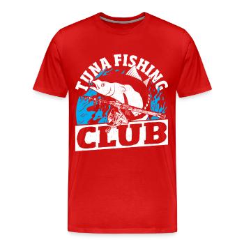 Thunfisch Fischerei Club Thunfisch - Männer Premium Bio T-Shirt - Rot - Vorne - Damien (186cm)