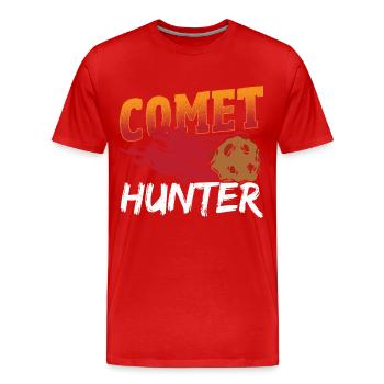 Comet Hunter Astronomy Constellation Map - Men's Premium Organic T-Shirt - red - Front - Damien (186cm)
