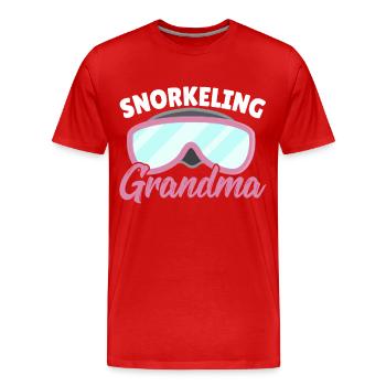 Snorkeling Granny Snorkel Diving Diving - T-shirt bio Premium Homme - rouge - Devant - Damien (186cm)