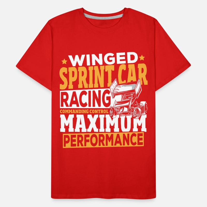Performance contrôlable de course de voitures de vitesse ailées T-shirt bio Premium Homme