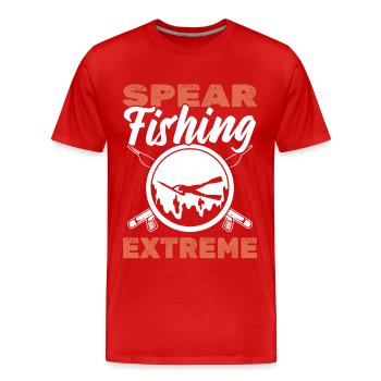 Spearfishing Extreme Spear fishing Freediving - Men's Premium Organic T-Shirt - red - Front - Damien (186cm)