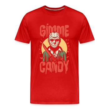 Halloween Gimme Candy Spooky Season - Men's Premium Organic T-Shirt - red - Front - Damien (186cm)