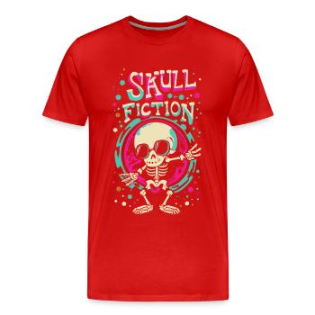 Skull Fiction Skull Skull Gift Idea - T-shirt bio Premium Homme - rouge - Devant - Damien (186cm)