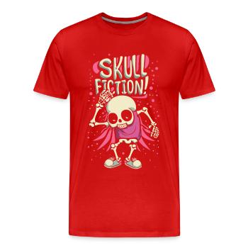 Skull Fiction Skull Skull Gift Idea - T-shirt bio Premium Homme - rouge - Devant - Damien (186cm)