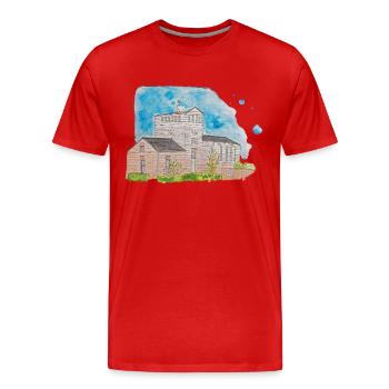 Église Borchemich Erkelenz 41812 Kreis Heinsberg - T-shirt bio Premium Homme - rouge - Devant - Damien (186cm)