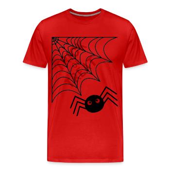 Trick or Treat / Geschenkidee - Männer Premium Bio T-Shirt - Rot - Vorne - Damien (186cm)