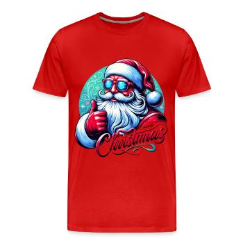 Merry Christmas Christmas Santa Claus - Men's Premium Organic T-Shirt - red - Front - Damien (186cm)