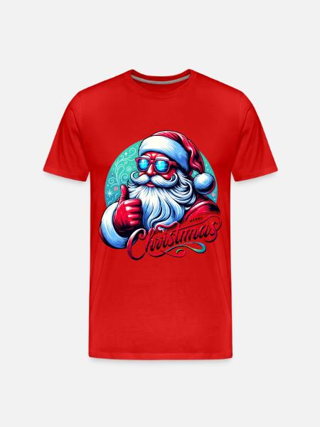Joyeux Noël Père Noël - T-shirt bio Premium Homme - rouge