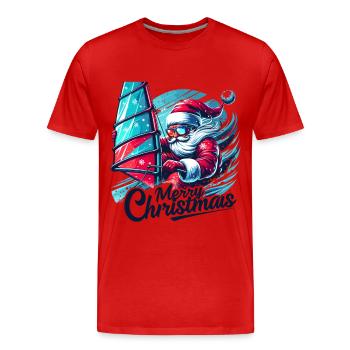 Merry Christmas Christmas Santa Claus - Men's Premium Organic T-Shirt - red - Front - Damien (186cm)