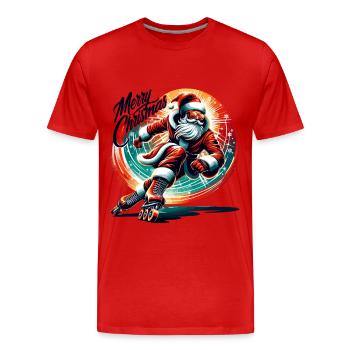 Merry Christmas Christmas Santa Claus - Men's Premium Organic T-Shirt - red - Front - Damien (186cm)