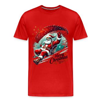 Merry Christmas Christmas Santa Claus - Men's Premium Organic T-Shirt - red - Front - Damien (186cm)