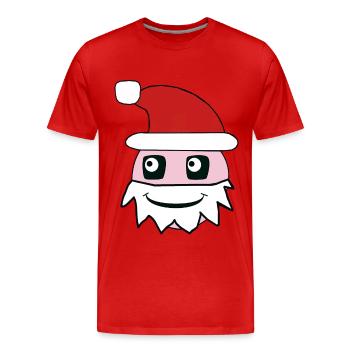 Père Noël Père Noël Père Noël Avent Noël - T-shirt bio Premium Homme - rouge - Devant - Damien (186cm)