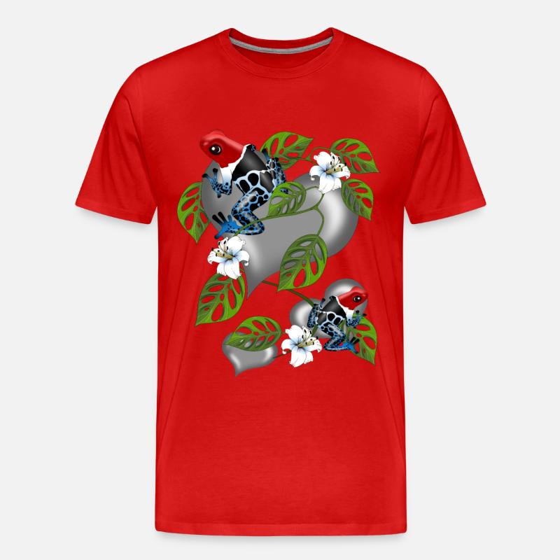 pfeilgiftfrosch - Männer Premium Bio T-Shirt - Rot