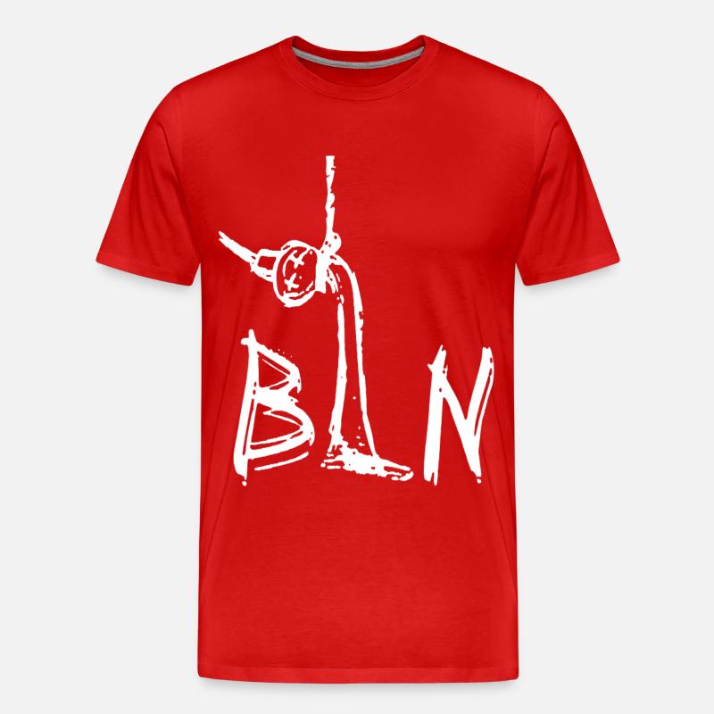 Berlin - BLN - Männer Premium Bio T-Shirt - Rot