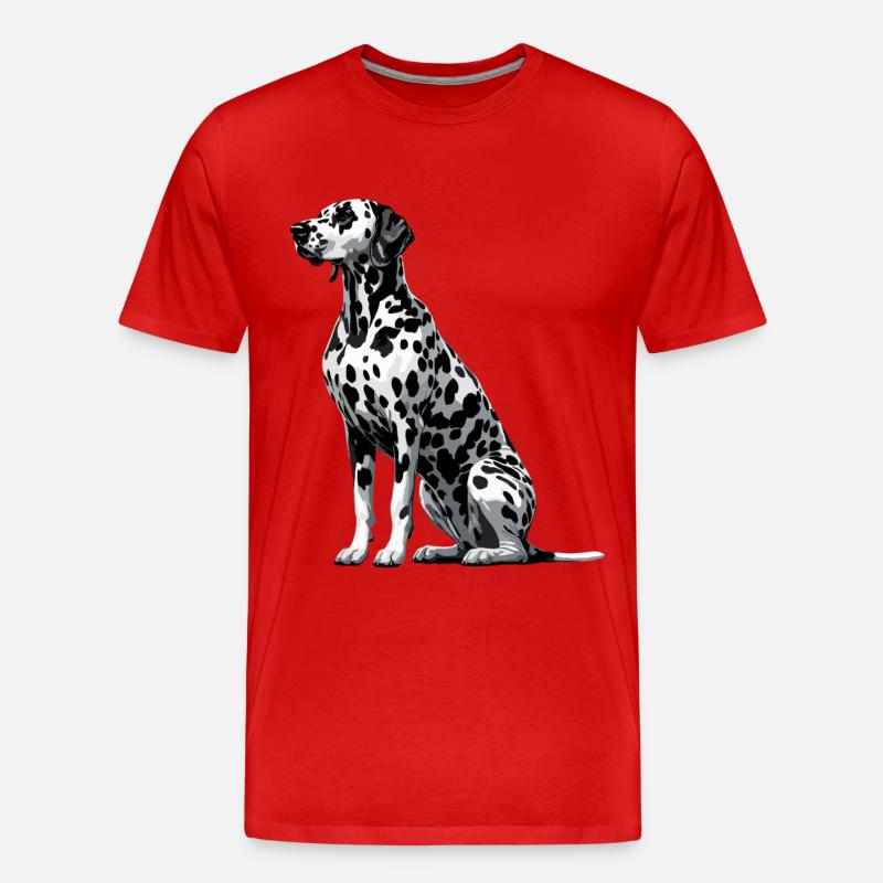 Dalmatiner - Männer Premium Bio T-Shirt - Rot