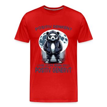 Ich hasse Menschen Morgenmuffel im Büro lustig - Männer Premium Bio T-Shirt - Rot - Vorne - Damien (186cm)
