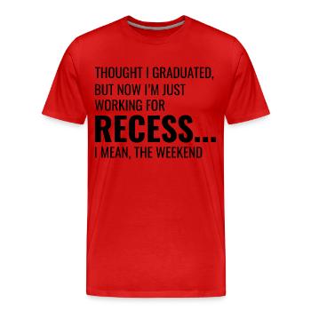 Travail Mèmes Bureau-Humour Lieu De Travail Drôle - T-shirt bio Premium Homme - rouge - Devant - Damien (186cm)
