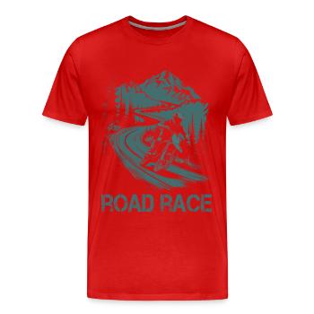 Motorcycle Motocross Motorsport Road Race - Men's Premium Organic T-Shirt - red - Front - Damien (186cm)