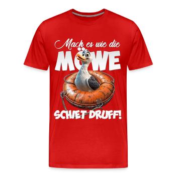 Mouette coquine #lovely toons - T-shirt bio Premium Homme - rouge - Devant - Damien (186cm)