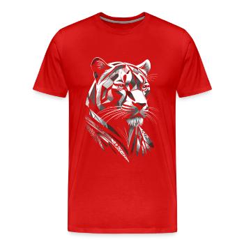 Modern - Panther - Men's Premium Organic T-Shirt - red - Front - Damien (186cm)