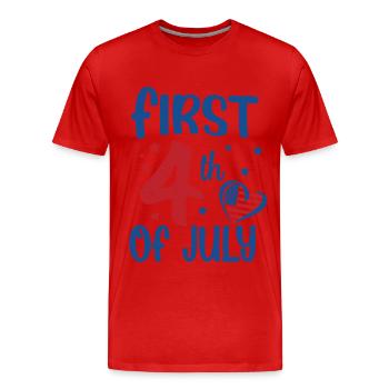 First 4th of July Independence Day Amerika - Männer Premium Bio T-Shirt - Rot - Vorne - Damien (186cm)