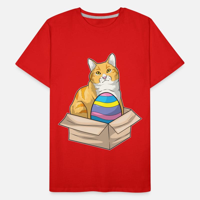 Cat Easter Easter Egg Men's Premium Organic T-Shirt