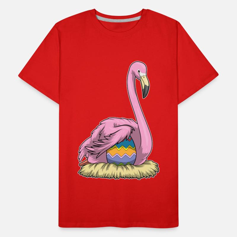 Flamingo Easter Easter Egg Nest Men's Premium Organic T-Shirt