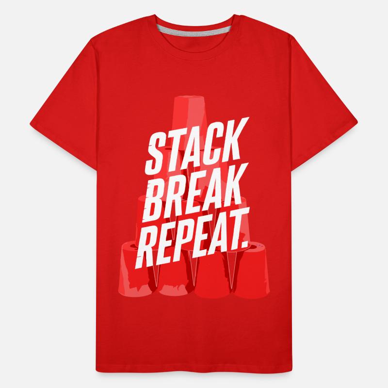 Stack Break Repeat Stacking Cups Speed Stacker T-shirt bio Premium Homme