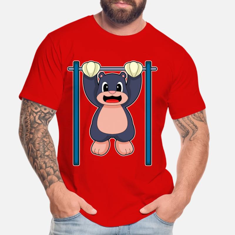 Mole Bodybuilder Pull-ups Bodybuilding Men's Premium Organic T-Shirt
