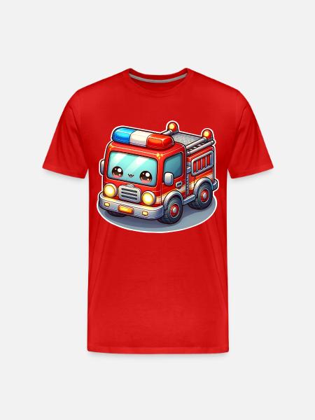 Fire Brigade With Face Kids - Men's Premium Organic T-Shirt - red