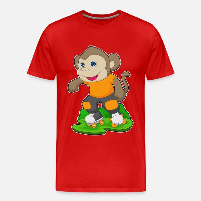 Monkey Rollers Rollers Rollers - T-shirt bio Premium Homme - rouge