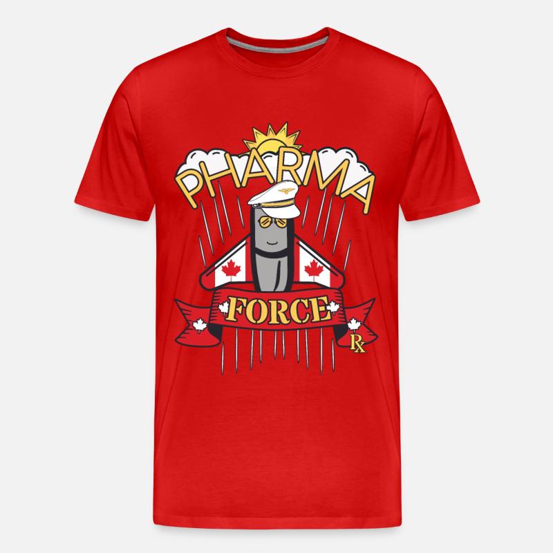 Apotheke Kanada Pharma Force - Männer Premium Bio T-Shirt - Rot