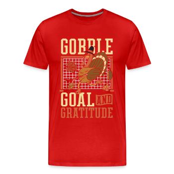 Hockey Thanksgiving Turkey Hockey - Men's Premium Organic T-Shirt - red - Front - Damien (186cm)