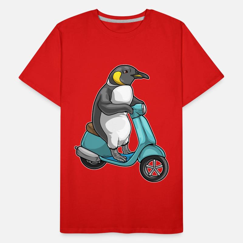 Pinguin Motorroller Männer Premium Bio T-Shirt