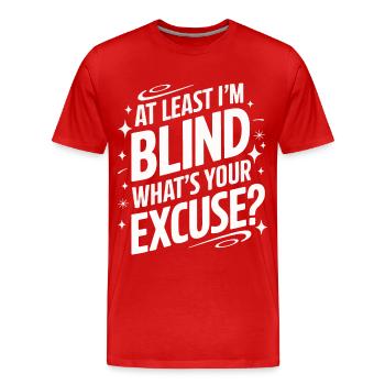 Blind blindness Visually impaired people - Men's Premium Organic T-Shirt - red - Front - Damien (186cm)